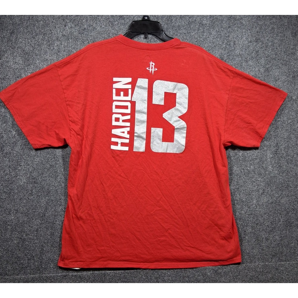 HOUSTON ROCKETS  Majestic #13 HARDEN Short Sleeves Crew Neck Color‎ Red - Picture 13 of 13